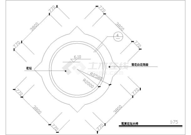 保定高铁附近小游园绿化施工设计图纸-图二