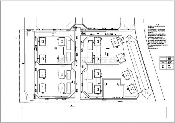 昆明某市政道路排水施工设计平面图-图二