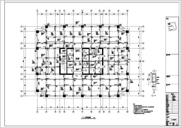 某地区36层框架结构高层住宅楼建筑及结构施工图-图一