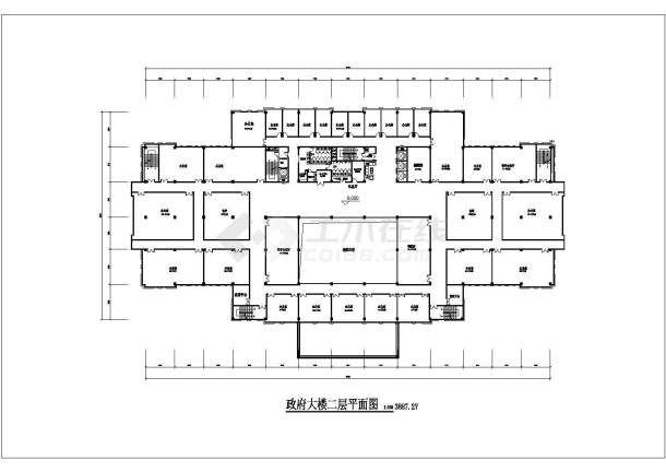安徽地区某17层办公楼建筑设计施工图-图二