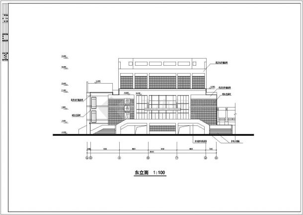 某地4层框架结构小型报告厅建筑方案