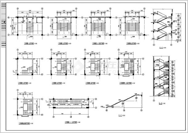 某五层框架结构中学教学楼建筑施工图全套-图二
