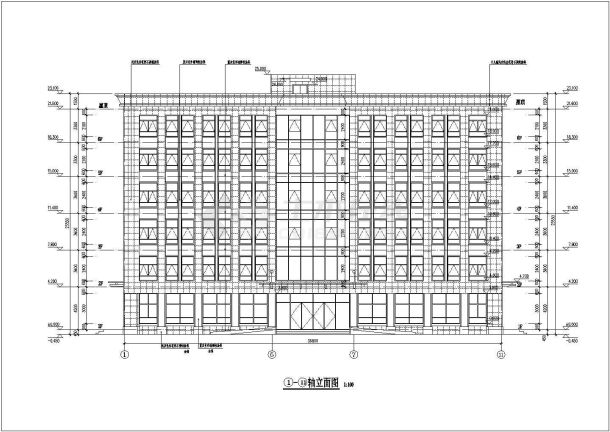绍兴滨海某6层框架结构商业办公楼施工图-图四