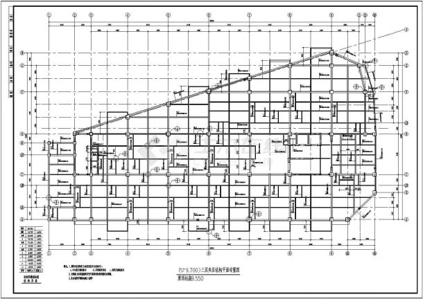 某地五层剪力墙结构综合楼结构施工图-图二