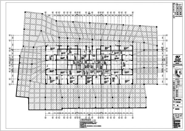 德阳市32层住宅框剪全套结构施工图（含地下车库）-图一