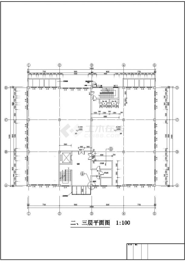 某地科技产业园办公楼建筑设计方案图-图二
