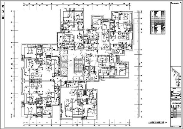 三十三层商住楼甲级设计院全套电气施工图-图二