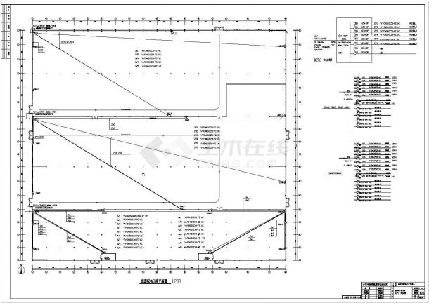 某二层钢结构厂房电气设计施工图（照明和接地防雷）-图一
