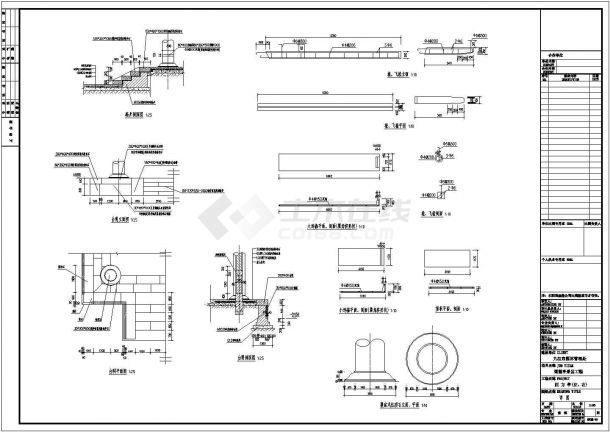 【九江】琵琶亭景区仿古建筑四角亭建筑施工图-图二