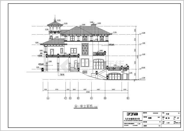 福建莆田某二层框架结构别墅建筑施工图-图二