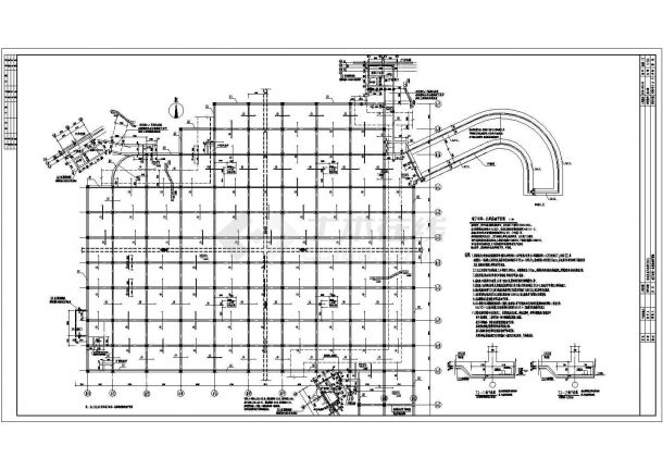 北京市某小区地下车库结构施工图纸-图一