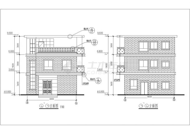 某新农村三层别墅建筑设计方案详图-图一