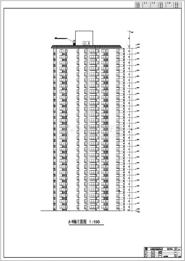 陕西某28层高层剪力墙结构住宅楼建筑施工图-图二