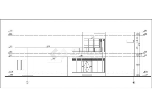 某地三层现代风格别墅建筑设计施工图纸（含效果图）-图二