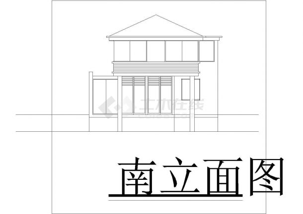 某地一层现代风格别墅建筑设计方案图纸-图一