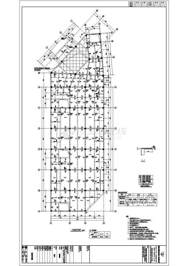 徐州市四层商业超市框架结构施工图-图二