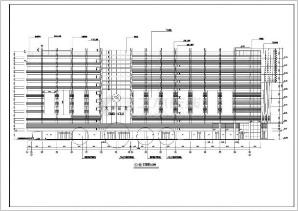 某十层框架结构百货商场建筑设计施工图-图二