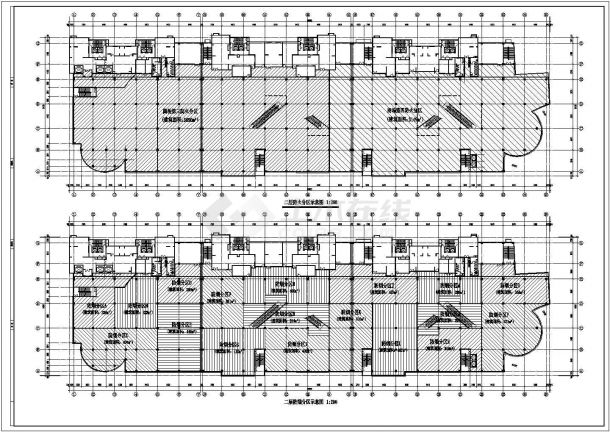 某三层框架结构商场建筑设计施工图-图一