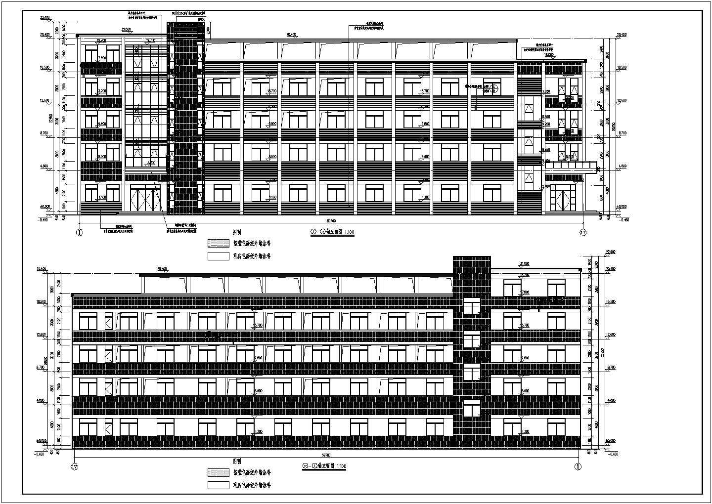 景德镇市4层框架结构综合楼建筑施工图