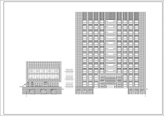 某地13层框架结构审判法庭建筑设计图_图1
