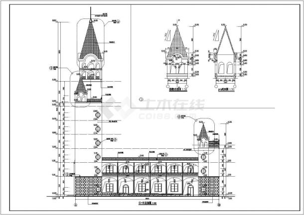 某8层框架结构基督教堂（福音堂）建筑施工图-图二