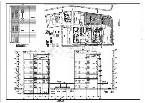 景德镇市第四人民医院6层框架结构综合大楼建筑施工图-图一