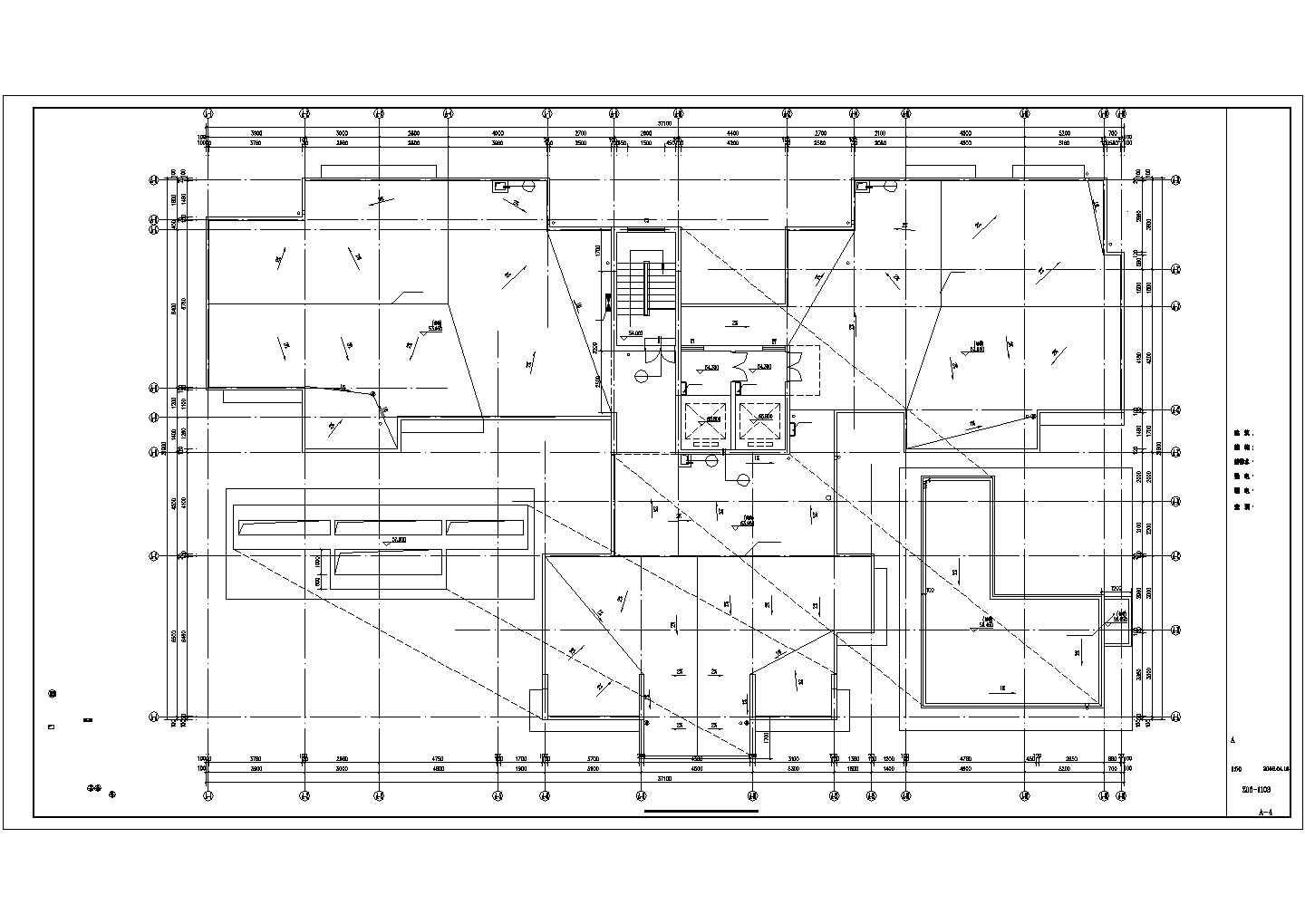 某地18层剪力墙结构住宅项目户型图（三室两厅）