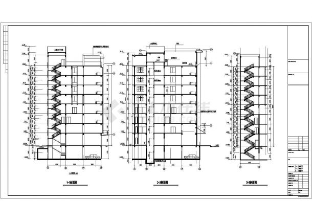 福州市7层框架结构商业综合楼建筑施工图-图一