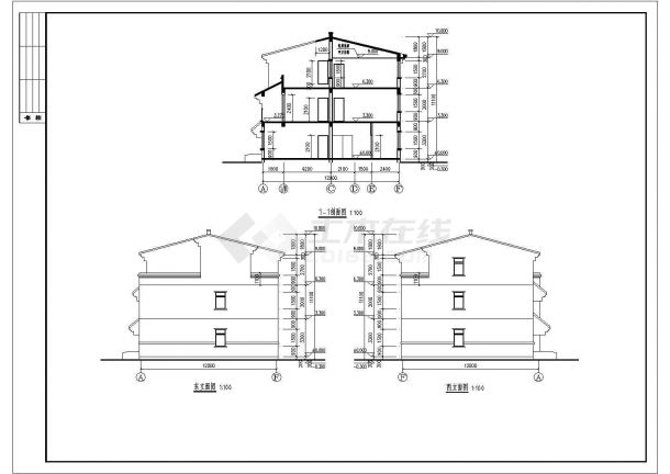 某地区平屋面及坡屋面建筑设计方案-图二