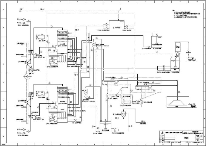 某脱硫项目各分系统工艺以及仪表检测流程图_图1