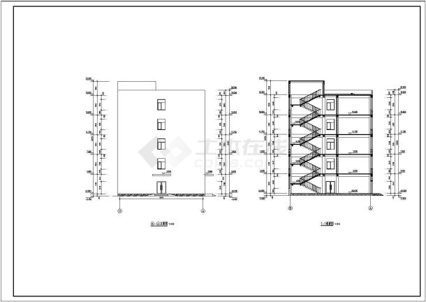 某地区五层框架结构办公楼建筑设计方案-图二