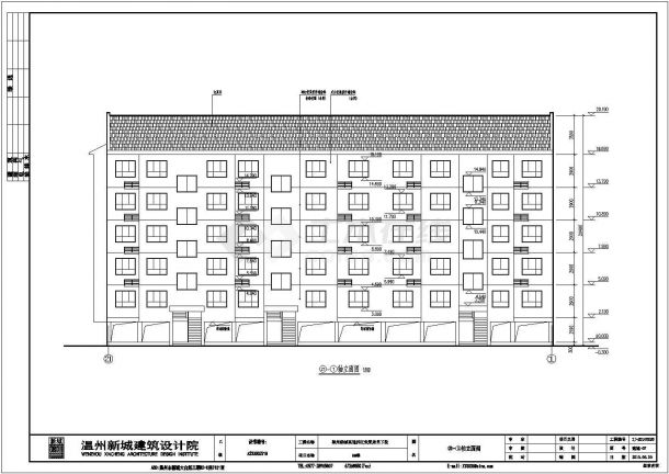 温州市6层框架结构安置房建筑施工图-图二