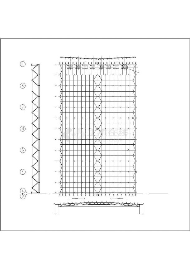 乌鲁木齐市九家湾农贸市场结构设计施工图-图一