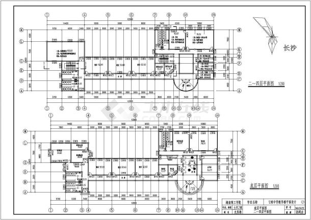 某地区四层中学教学楼建筑设计方案-图二