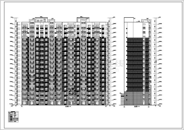 某小区18层高层住宅建筑施工图设计-图一