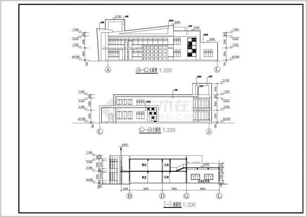 某地2层高档次幼儿园教学楼建筑方案图-图二