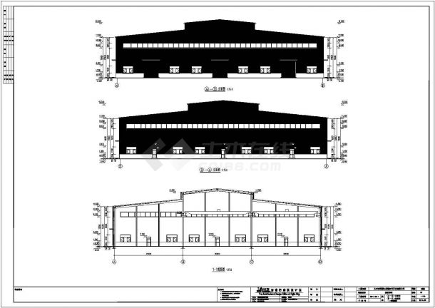 山西单层门式刚架结构生产车间建筑及结构施工图-图二