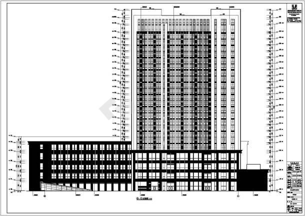 某小区24层框剪结构建筑设计施工图-图二
