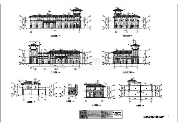 某地碧桂园商业街和超市建筑施工图-图二