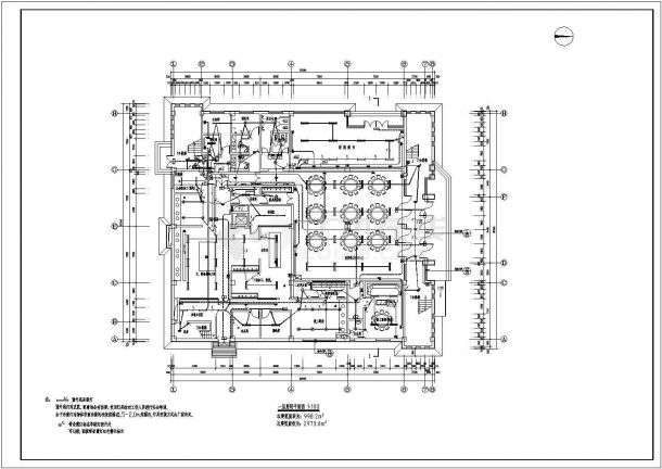 某学校三层框架结构餐厅电气施工图-图二