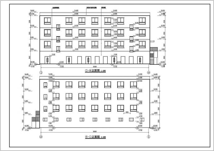 某地区四层砖混结构宾馆建筑设计施工图_图1