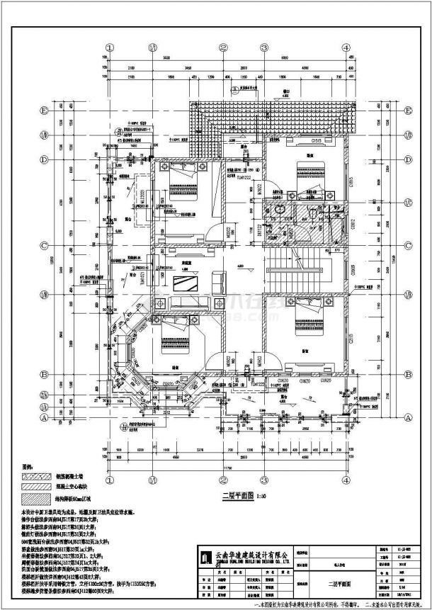 某地区三层带地下室别墅建筑设计施工图-图二