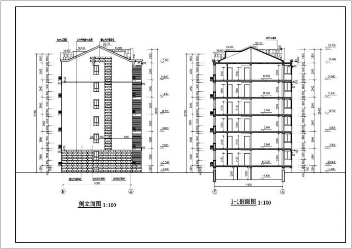 某地6层砖混结构小区单元住宅方案图_图1
