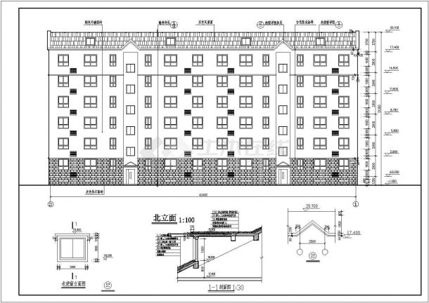 某地6层砖混结构小区单元住宅方案图-图二