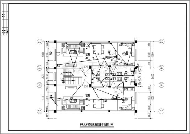 【上海】某四层住宅楼砖混结构电气设计图纸-图一