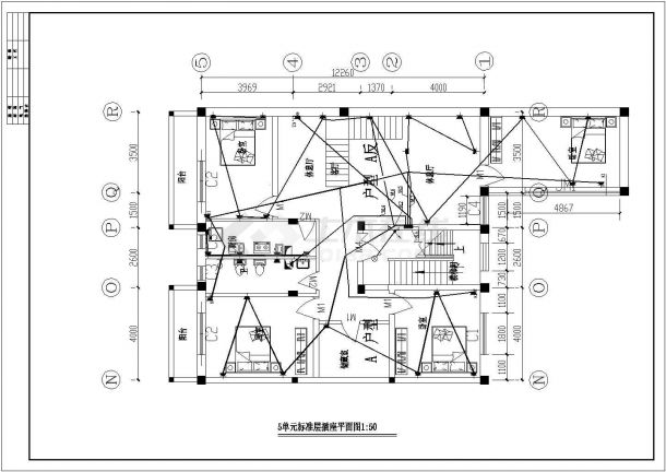 【上海】某四层住宅楼砖混结构电气设计图纸-图二