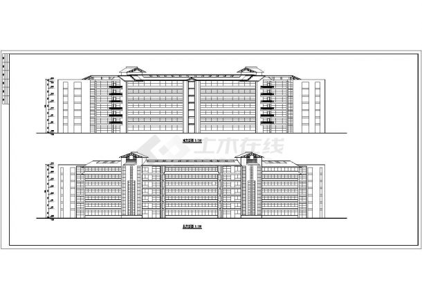 泉州市三甲医院门诊综合楼和住院楼及附属楼建筑方案设计图-图一