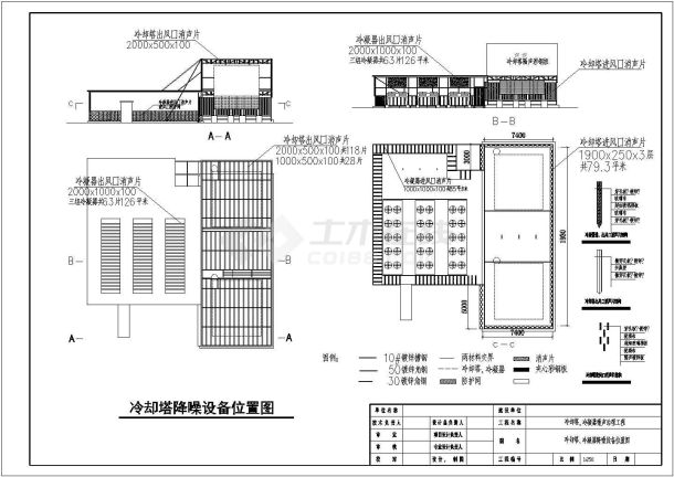 某公司设计某超市海尔冷凝器隔声房图纸-图二