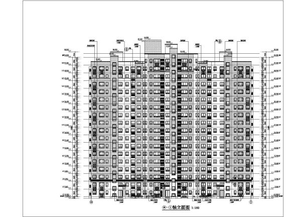 北方某小区18层剪力墙住宅楼建筑设计施工图-图一