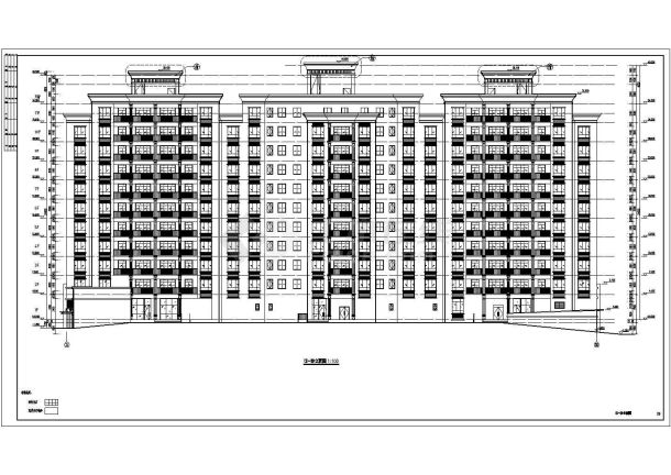 南方某地11层住宅楼建筑设计施工图-图一